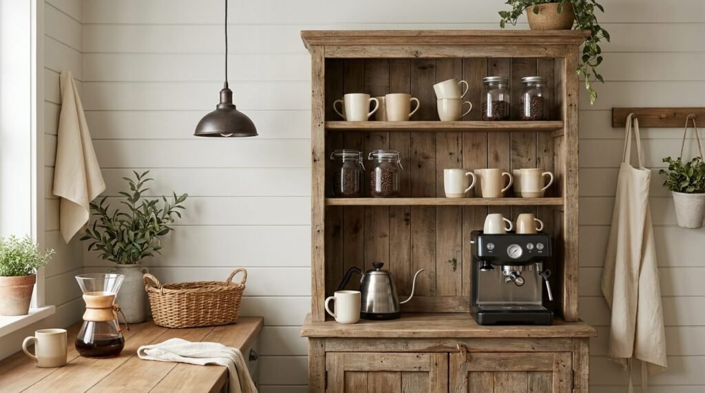 cantinho do café estilo farmhouse